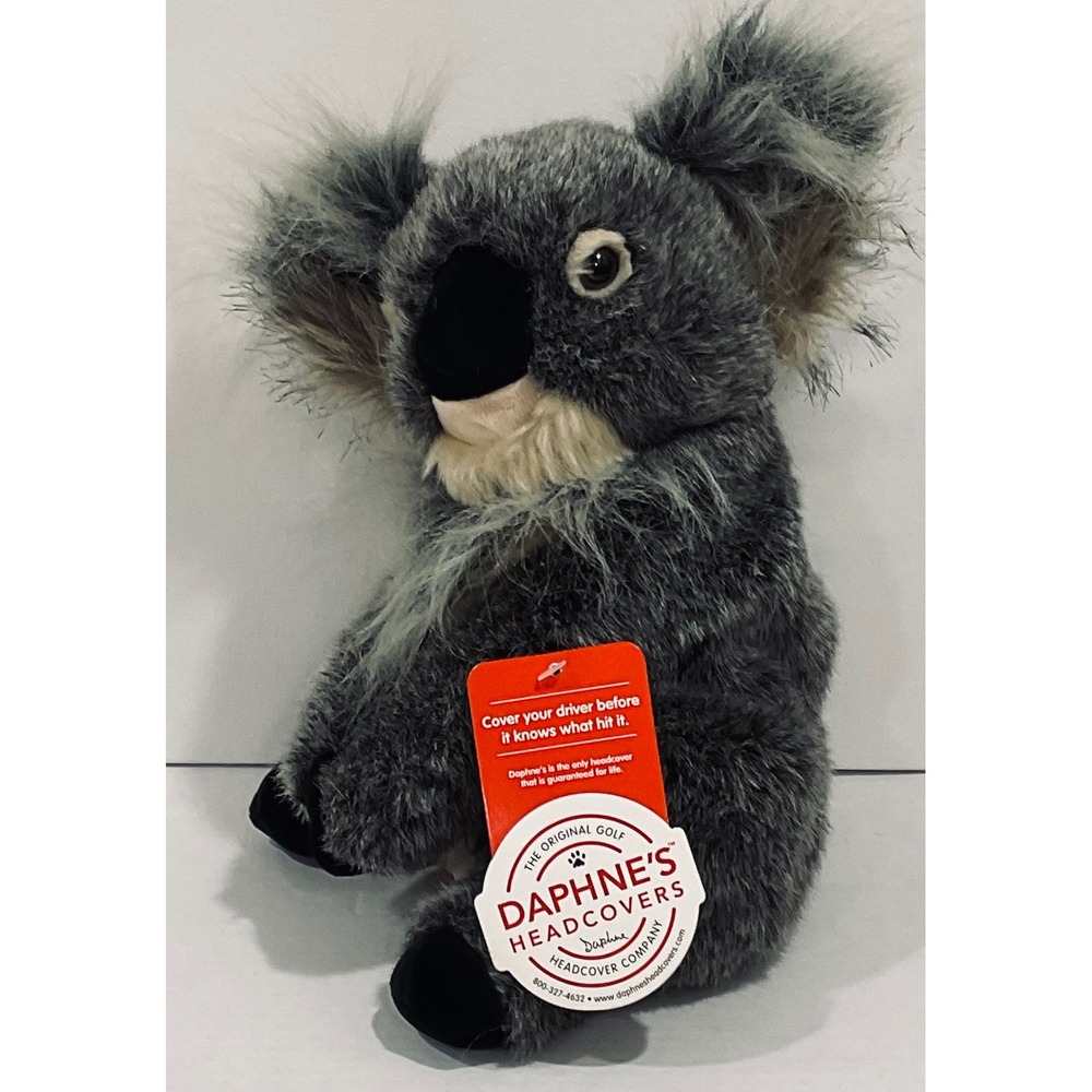 DAPHNE'S‎ BADDS Golf Driver Headcover Koala Bear Gray Plush Stuffed Animal